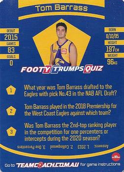 2021 Team Coach AFL #57 Tom Barrass Back